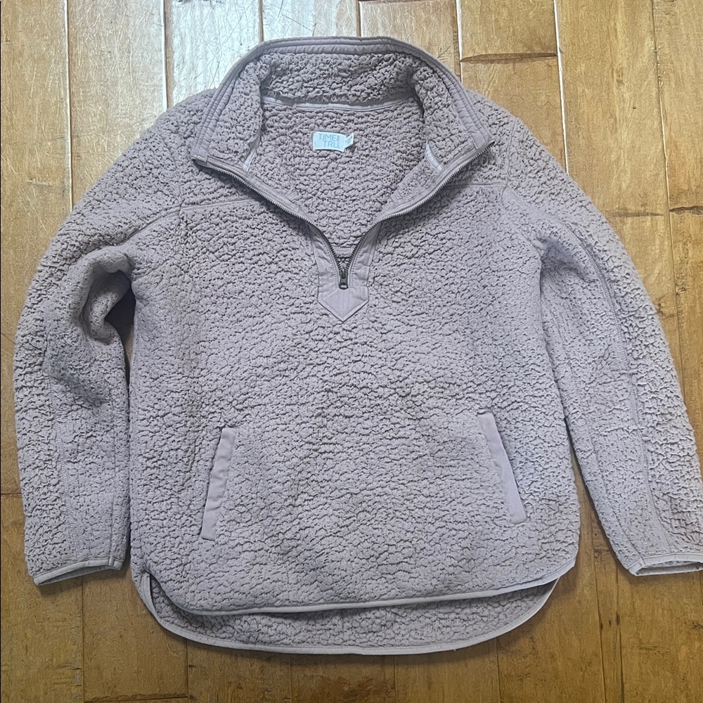 Time and Tru Sherpa  Jacket in Light pink / mauve hue